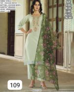Elegant Straight Kurta Set With Matching Bottom