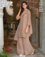 Festive Wear Embroidered Chinon Suit Set