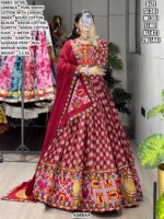 Navratri Wear Ajrakh Print Circular Lehenga Set
