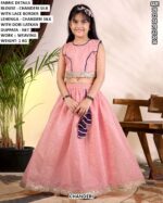 Designer Weaving Work Lehenga Set For Girls