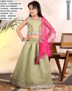 Designer Weaving Work Lehenga Set For Girls