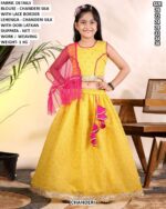 Designer Weaving Work Lehenga Set For Girls