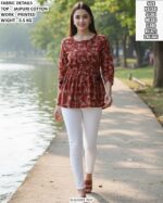 Stylish Floral Print Peplum Top For Women