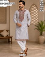 Designer Floral Embroidery Kurta For Men