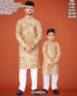 Viscose Rayon Men And Kids Kurta Pajama