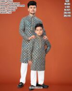 Viscose Rayon Men And Kids Kurta Pajama
