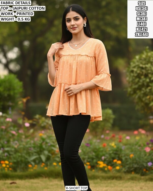 Stylish Floral Print Peplum Top For Women
