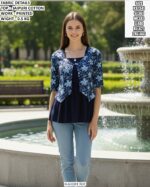 Stylish Floral Print Peplum Top For Women