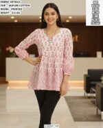 Stylish Floral Print Peplum Top For Women