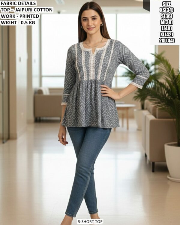 Stylish Floral Print Peplum Top For Women