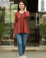 Stylish Floral Print Peplum Top For Women