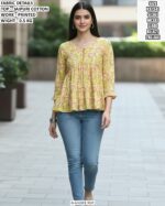 Stylish Floral Print Peplum Top For Women