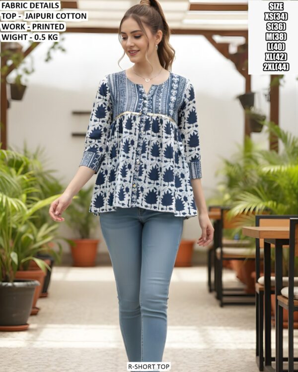 Stylish Floral Print Peplum Top For Women