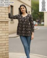 Stylish Floral Print Peplum Top For Women