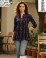Stylish Floral Print Peplum Top For Women