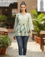 Stylish Floral Print Peplum Top For Women