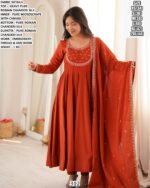 Designer Thread And Zari Work Anarkali Set
