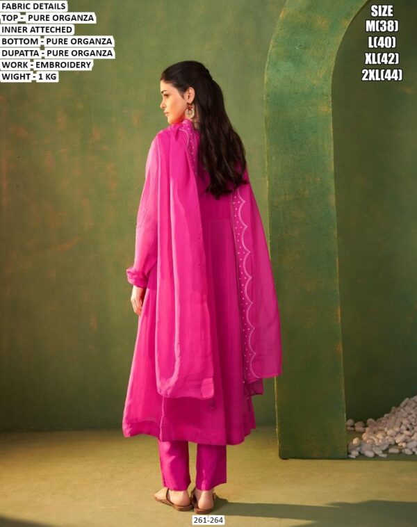 Wedding Wear Organza Kurta With Dupatta
