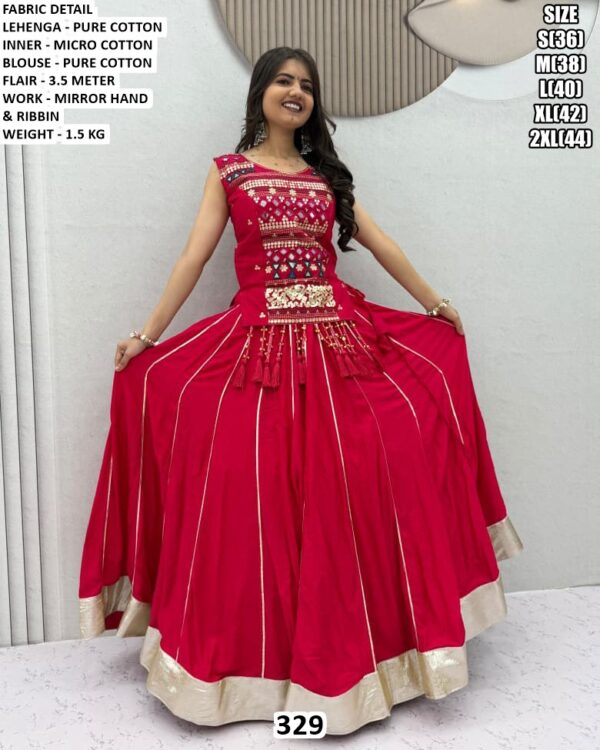 Pure Cotton Mother & Daughter Lehenga Choli
