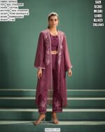 Elegant Embroidery Work Chanderi Pant Set