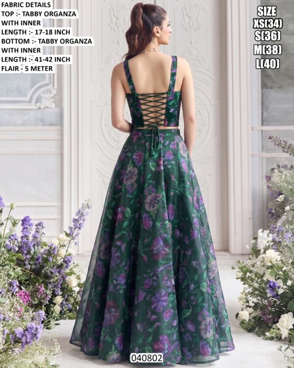Stylish Strappy Crop Top With Flared Maxi Skirt