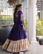 Garba Wear Folk Art Embroidered Long Gown