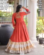 Garba Wear Folk Art Embroidered Long Gown