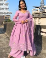 Wedding Wear Flared Chiffon Anarkali Suit