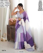 Party Wear Statement Print Saree With Blouse
