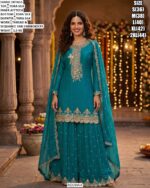 Designer Thread Sequence Zari Work Suit Set