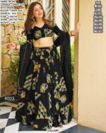 Premium Crepe Silk Digital Print Lehenga Set