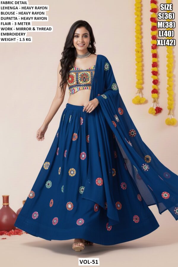 Women’s Traditional Garba Lehenga With Dupatta