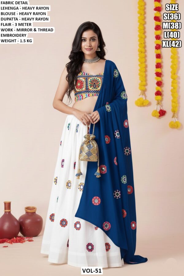 Women’s Traditional Garba Lehenga With Dupatta