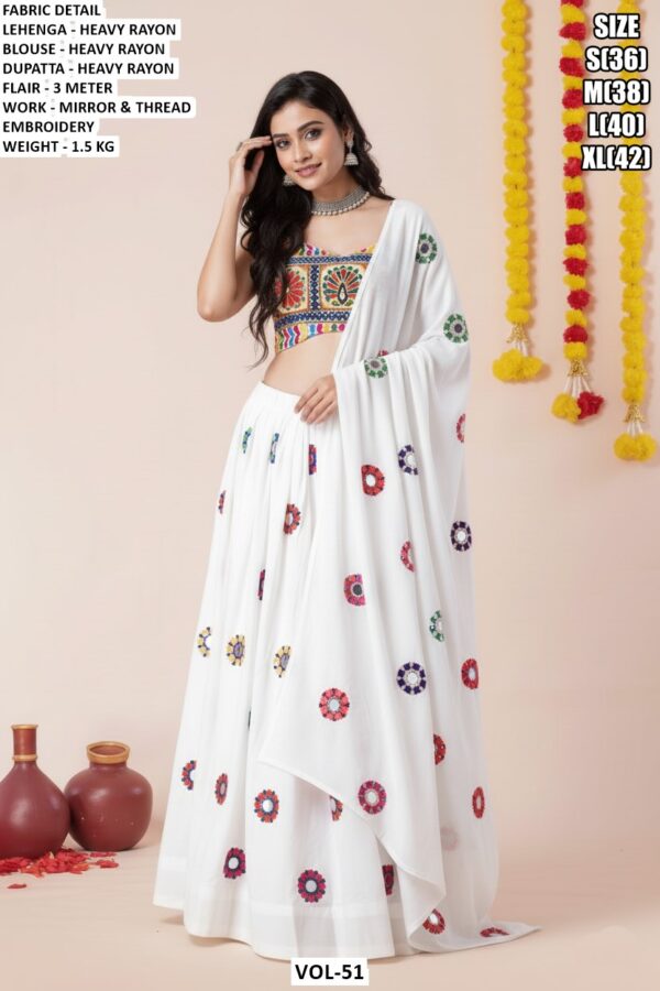 Women’s Traditional Garba Lehenga With Dupatta