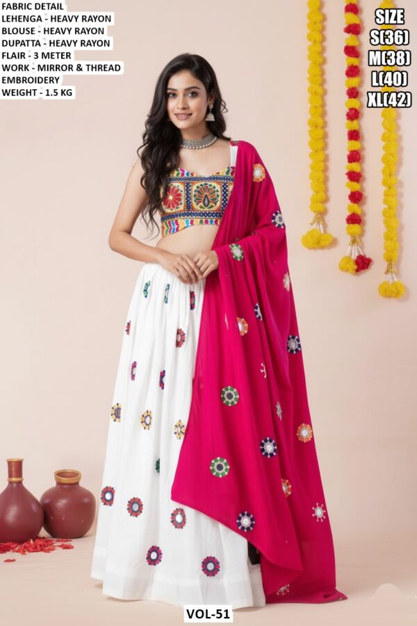 Women’s Traditional Garba Lehenga With Dupatta