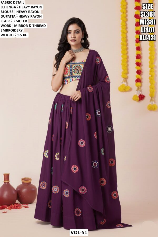 Women’s Traditional Garba Lehenga With Dupatta