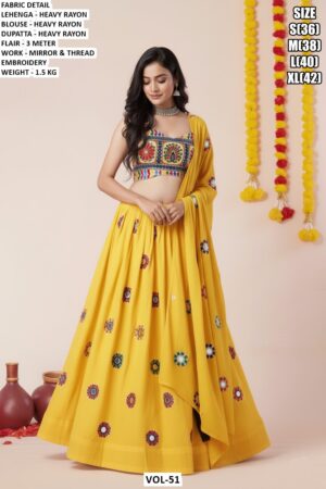 Women’s Traditional Garba Lehenga With Dupatta