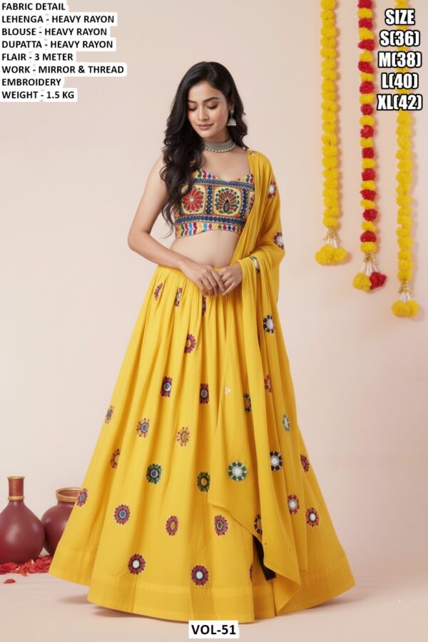 Women’s Traditional Garba Lehenga With Dupatta