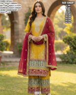 Festive Wear Chinon Straight Suit For Women