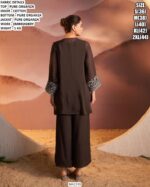 Pure Organza Palazzo Suit With Long Jacket
