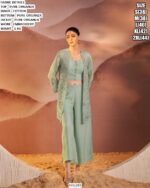 Pure Organza Palazzo Suit With Long Jacket