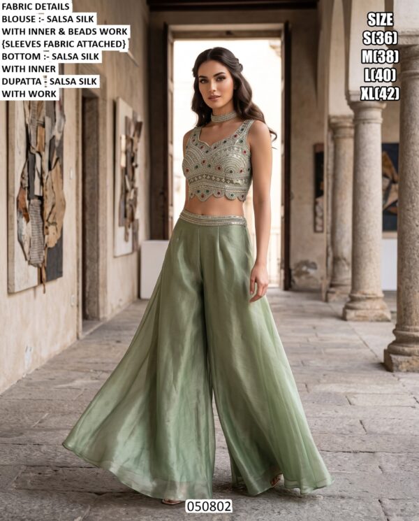 Salsa Silk Palazzo Set For Women