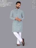 Men’s Lucknowi Chikankari Kurta Pajama Set
