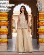 Embroidered Salsa Silk Top And Palazzo Set