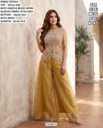 Beads Work Palazzo Suit With Dupatta