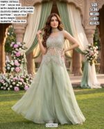 Beads Work Palazzo Suit With Dupatta