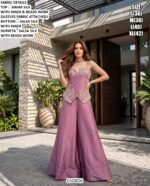 Beads Work Palazzo Suit With Dupatta