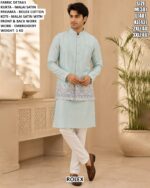 Men’s Designer Koti Kurta Pajama For Wedding