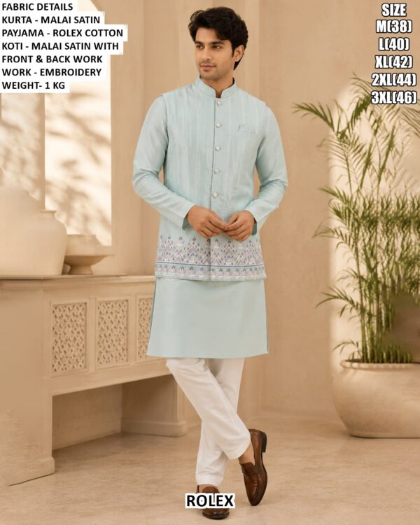 Men’s Designer Koti Kurta Pajama For Wedding