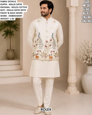 Men’s Designer Koti Kurta Pajama For Wedding